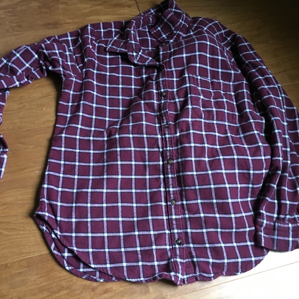 Burgundy flannel